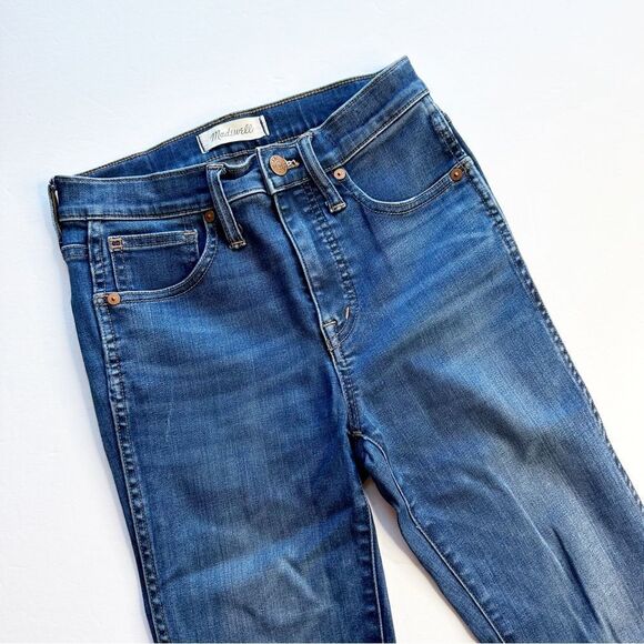 Madewell 10" High Rise Skinny Jeans Medium Wash Tencel Denim Edition Size 25 - Picture 4 of 9